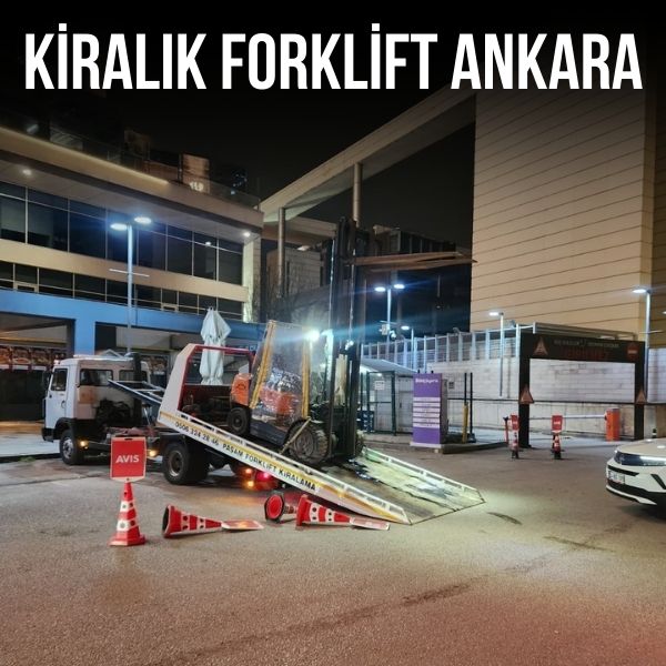 Kızılay bölgesinde günlük forklift kiralama hizmeti sunan forklift aracı